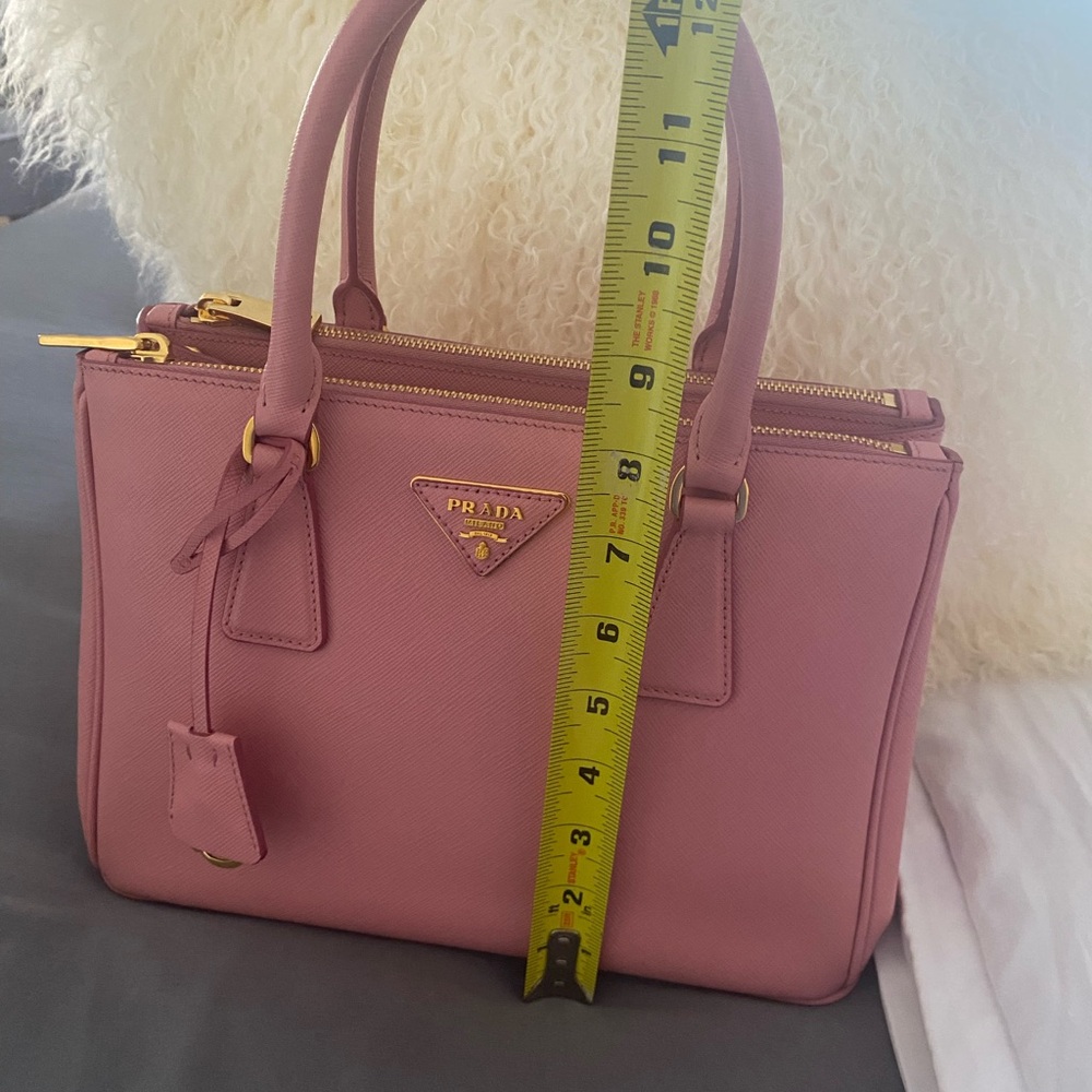 Prada Pink Saffiano Leather Satchel - Picture 15 of 15